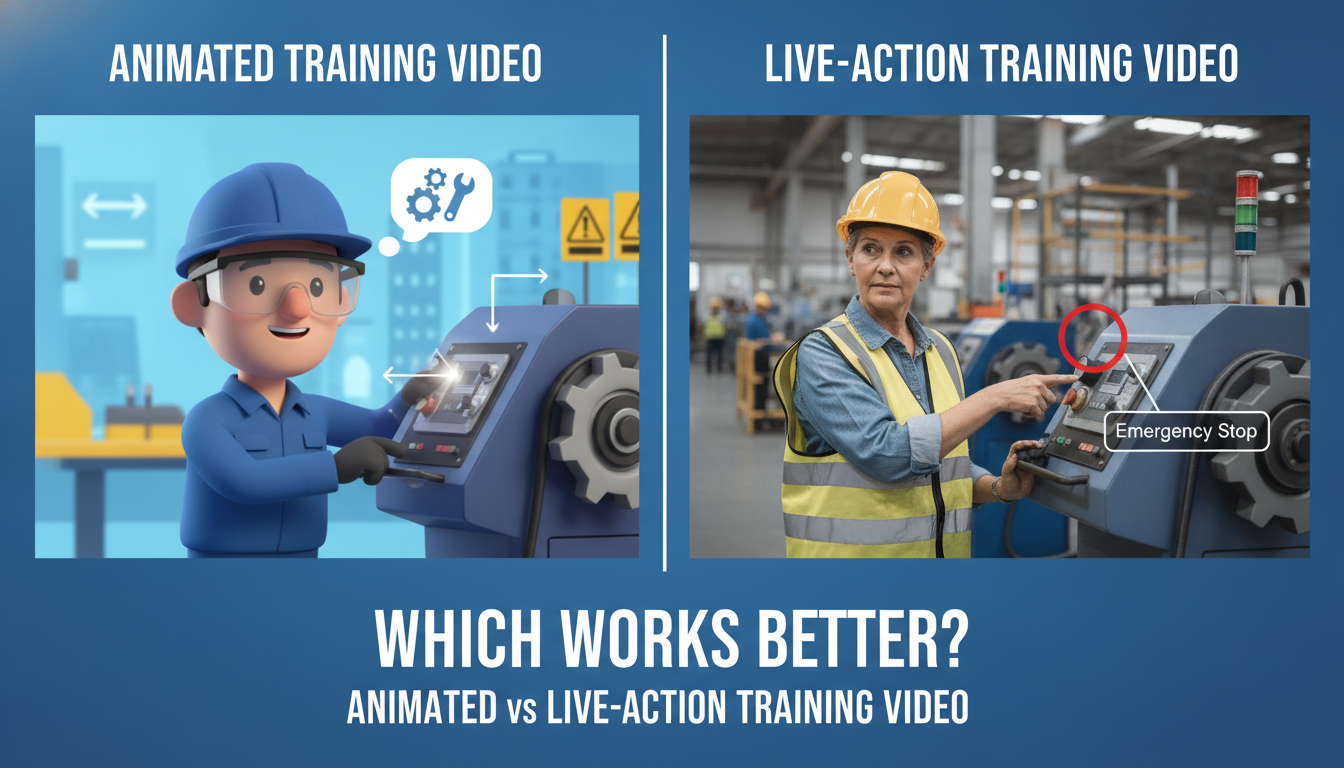 Animated training video vs live-action — which works better