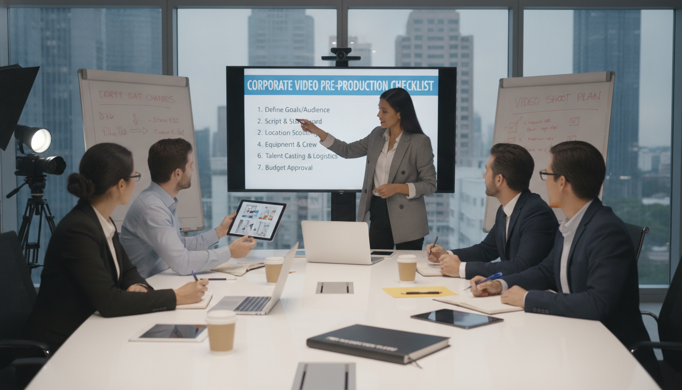 Pre-production checklist for corporate video shoots